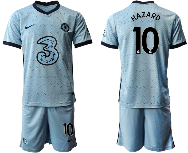 Men 2020-2021 club Chelsea away Light blue #10 Soccer Jerseys